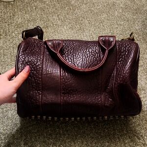 Alexander Wang Large Rocco Bag, Burgundy with Copper Hardware